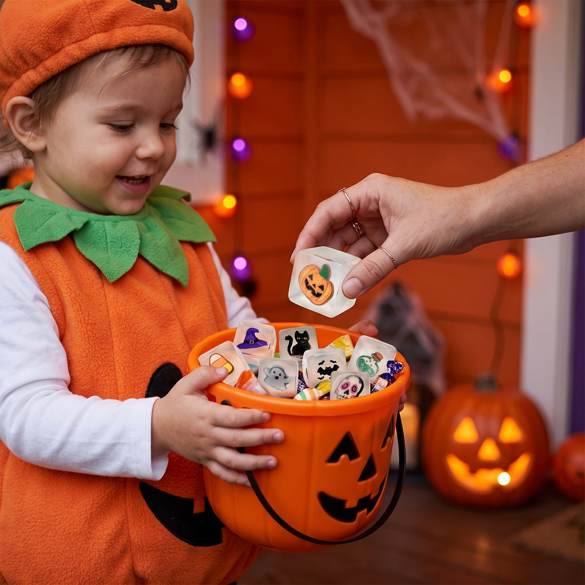 Halloween Squishy Blocks – Pumpkin & Bat Designs