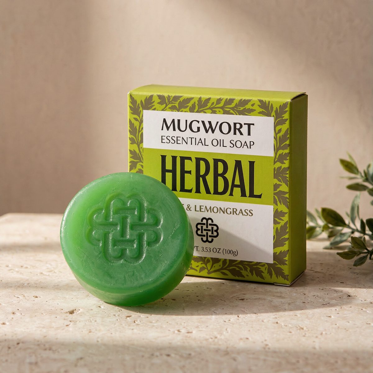 Mugwort Herbal Essential Oil Soap – Botanical-Inspired Daily Cleansing Bar