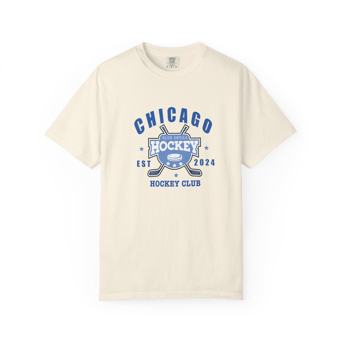 Blue Devils Hockey Stick Est. 2024, Sports Tee - The S.J. Sylvis Shop