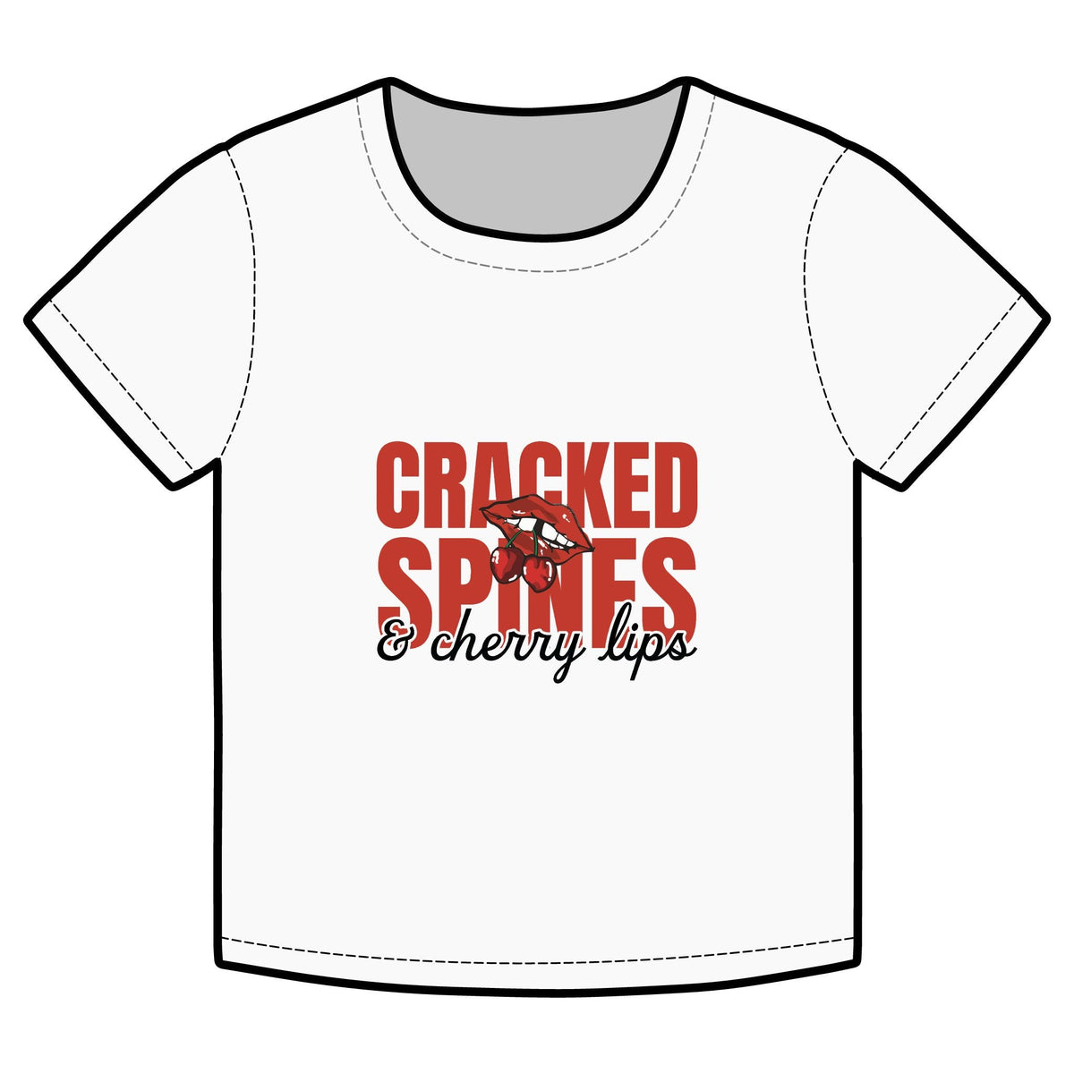 Cracked Smiles & Cherry Lips Baby Tee - THE BIRTHDAY GIRL’S BOOK CLUB COLLECTION