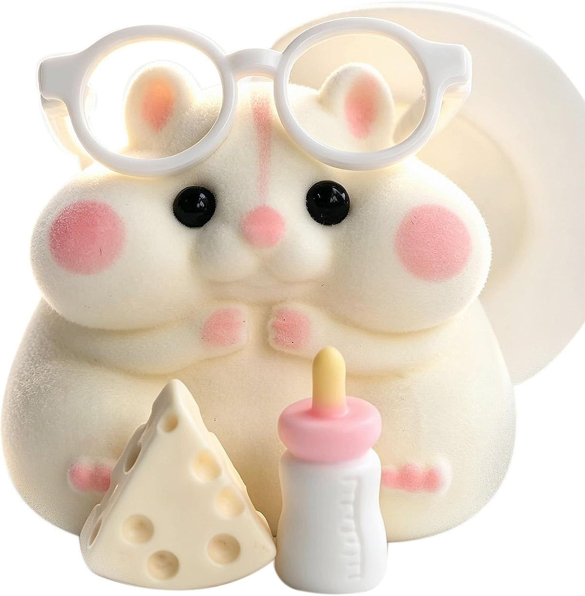 Handmade Silicone Hamster Squishy Toy – Slow Rise Fidget with Cute Accessories