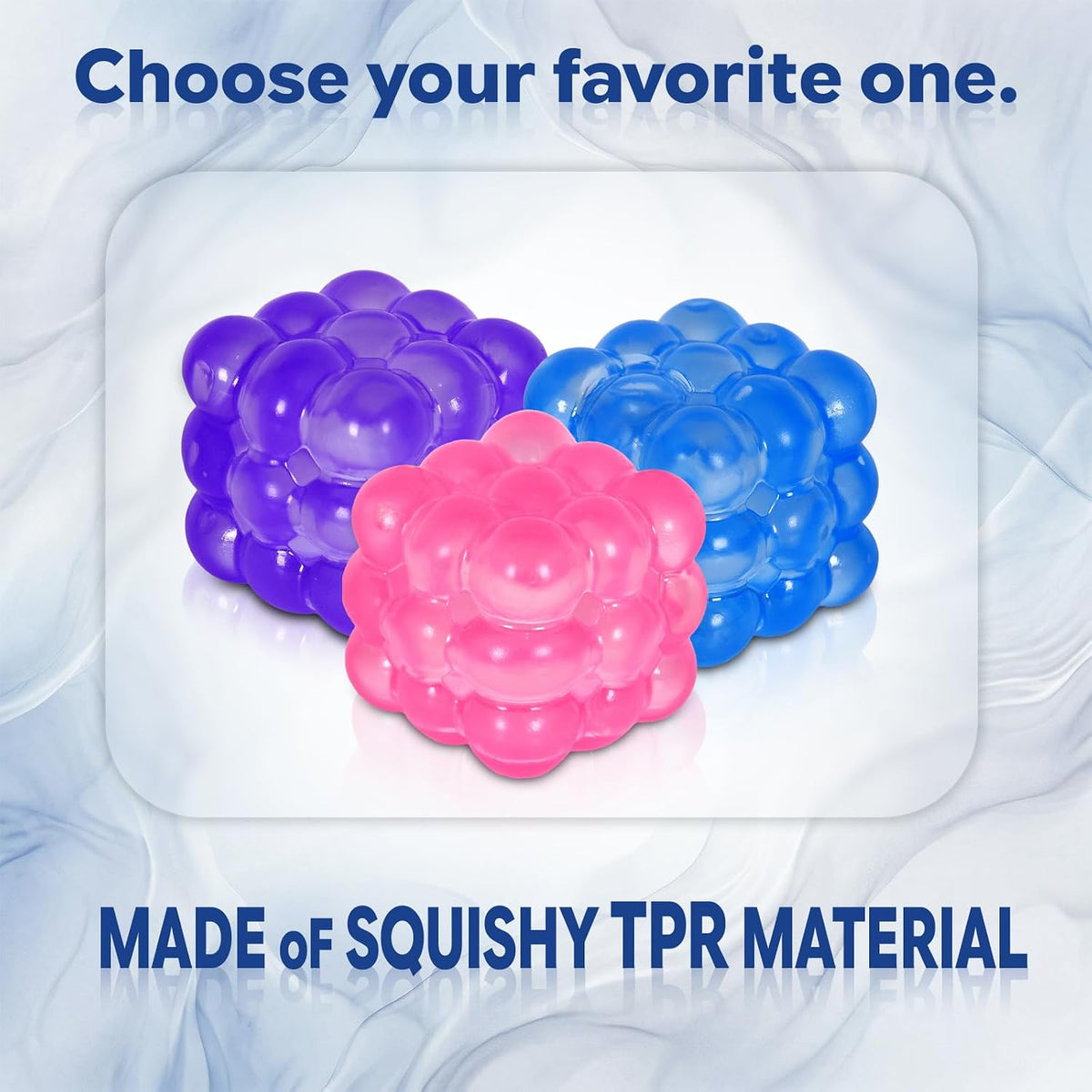 Pink Smooth Squishy Cube – Glossy Slow-Rising TPR Fidget Toy