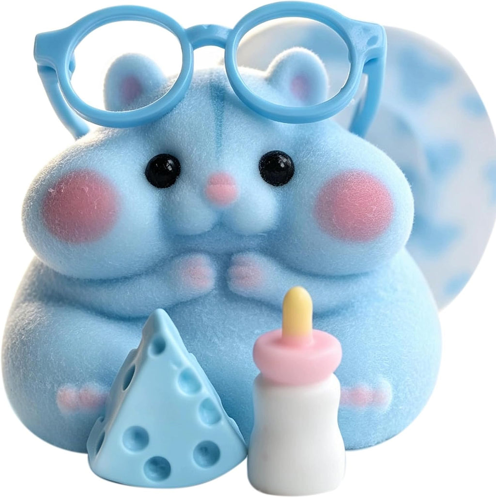 Handmade Silicone Hamster Squishy Toy – Slow Rise Fidget with Cute Accessories