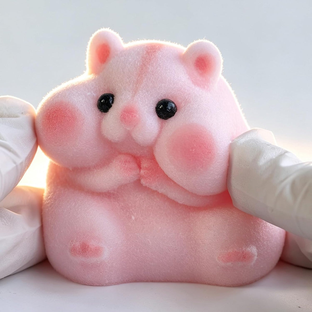 Handmade Silicone Hamster Squishy Toy – Slow Rise Fidget with Cute Accessories