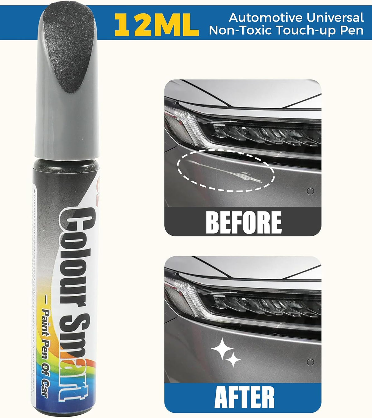 Gray Car Touch Up Paint Pen for Scratch Repair