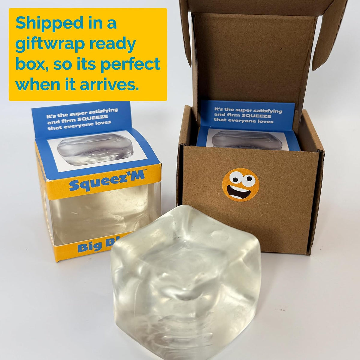 Oversized Gel Stress Cube – Squishy Sensory Fidget Toy